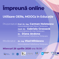 Webinar #impreunaonline – Utilizare OERs, MOOCs în Educație