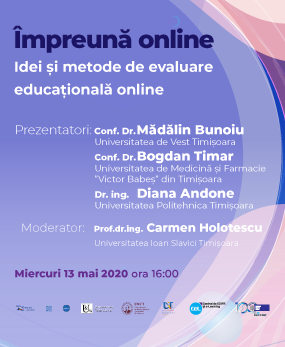 Webinar #impreunaonline –  Idei și metode de evaluare educațională online