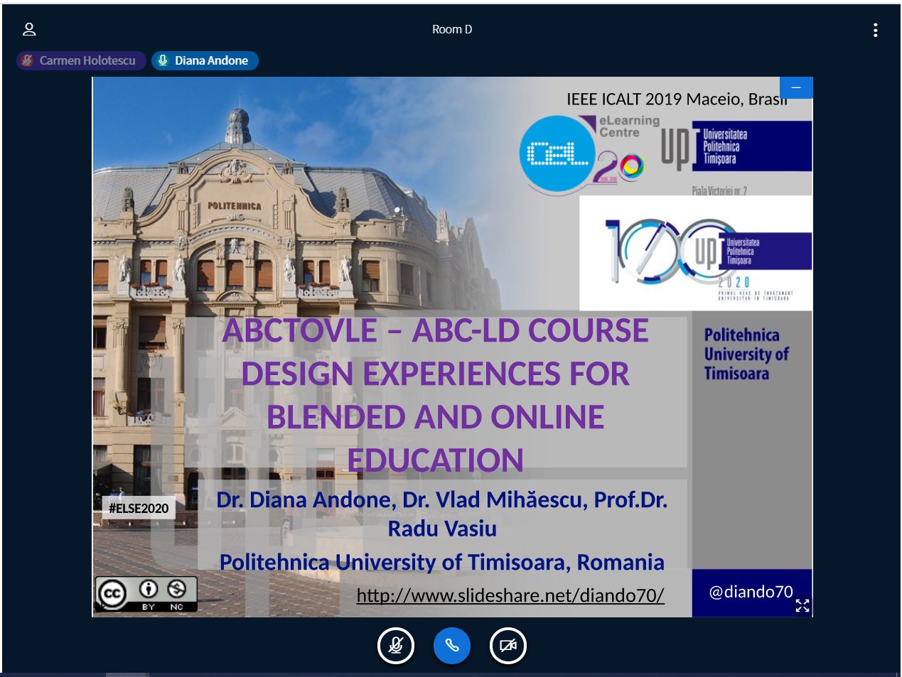 The work of UPT inside the ABC2VLE Project, presented within eLSE 2020 Conference