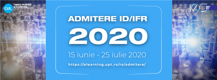Rezultate ADMITERE ID/IFR – sesiunea IULIE 2020
