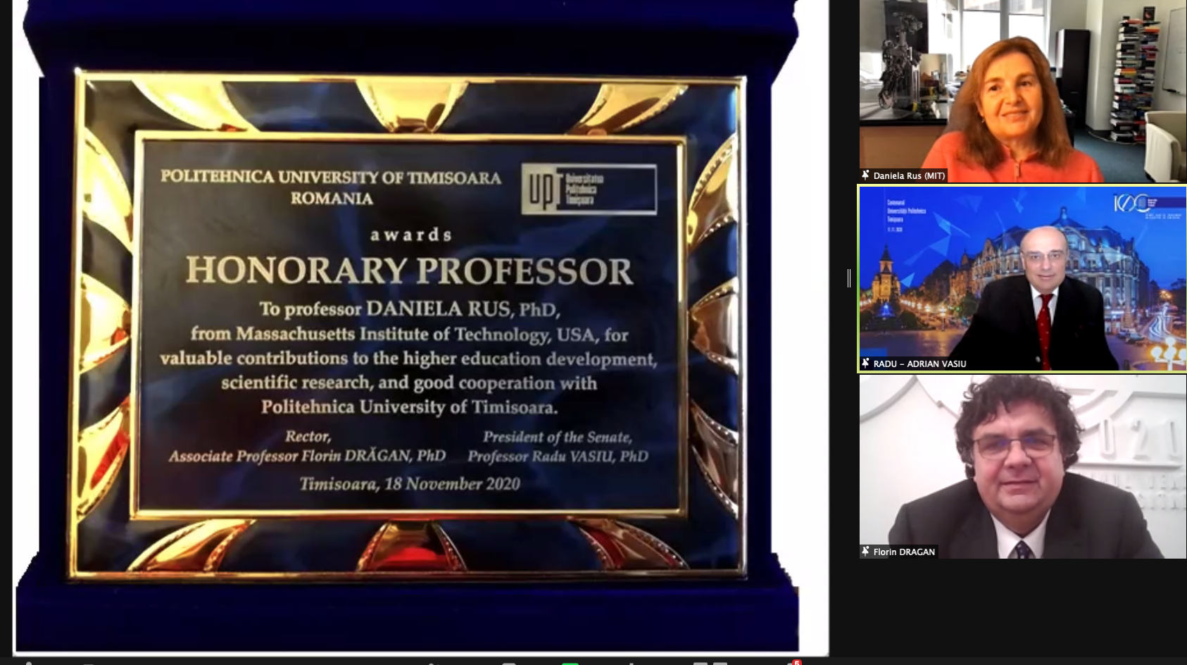 #impreunaonline webinar: Artificial intelligence and impact on society - with Prof. Daniela Rus, MIT