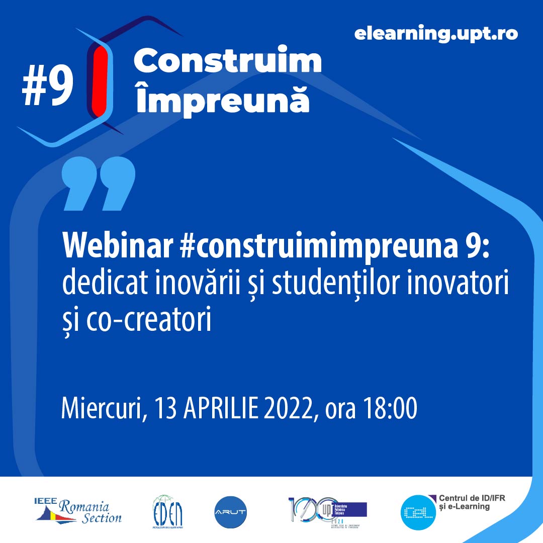 Construim Împreună #9 – dedicat inovării și studenților inovatori și co-creatori