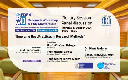 EDEN RW2024 Plenary Session: Panel Discussion "Emerging Best Practices in Research Methods"