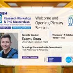 EDEN RW2024: Watch the Opening Plenary Session. Keynote: Teemu Roos