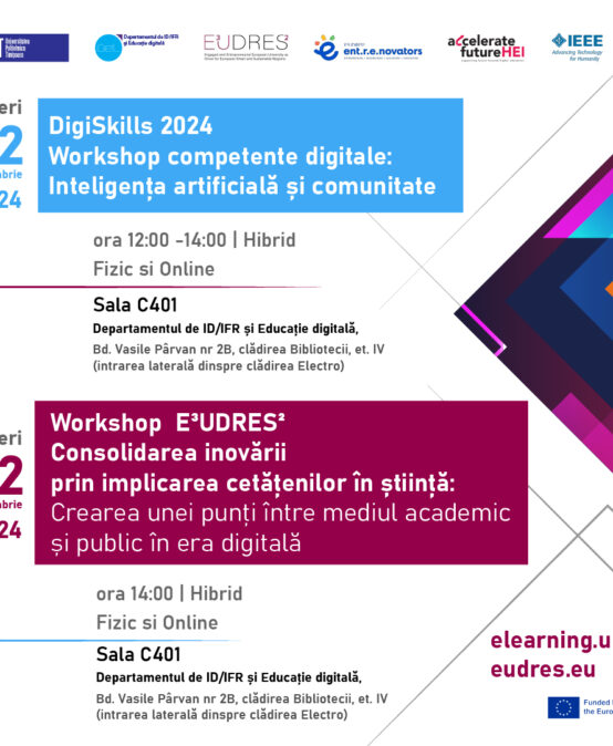 Workshop competente digitale în inteligență artificială și comunitate – DigiSkills 2024