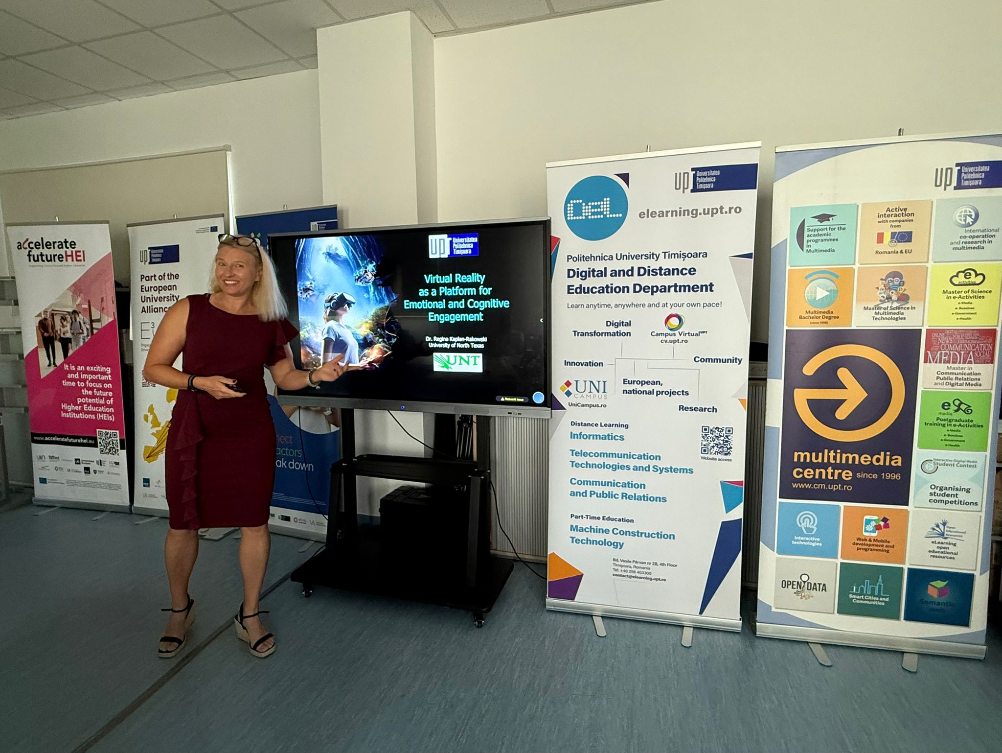 Virtual Reality as platforms for education: Prof. Regina Kaplan-Rakowski from the University of North Texas visits UPT Virtual Reality as platforms for education: Prof. Regina Kaplan-Rakowski from the University of North Texas visits UPT