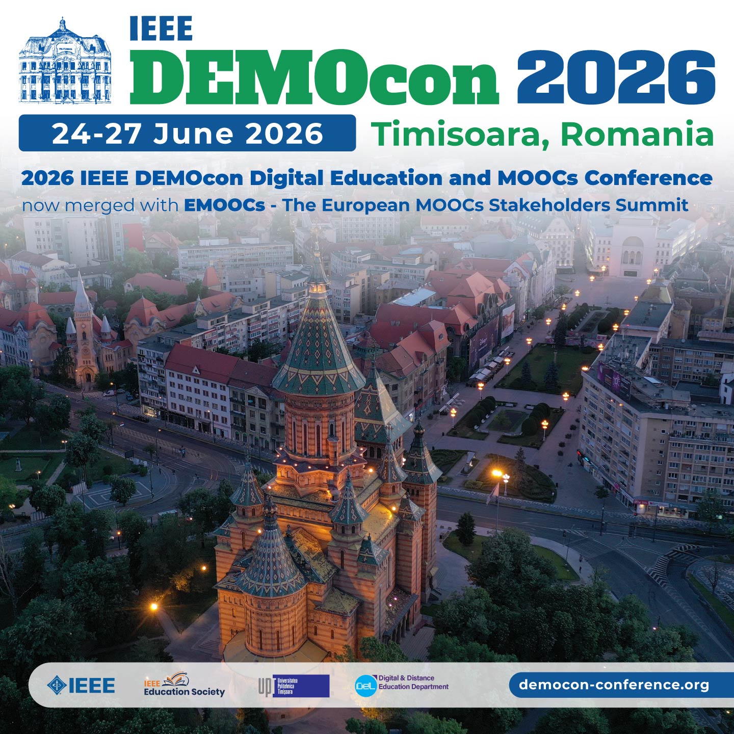 IEEE DEMOcon Digital Education and MOOCs International Conference 2026 la UPT: Call for papers
