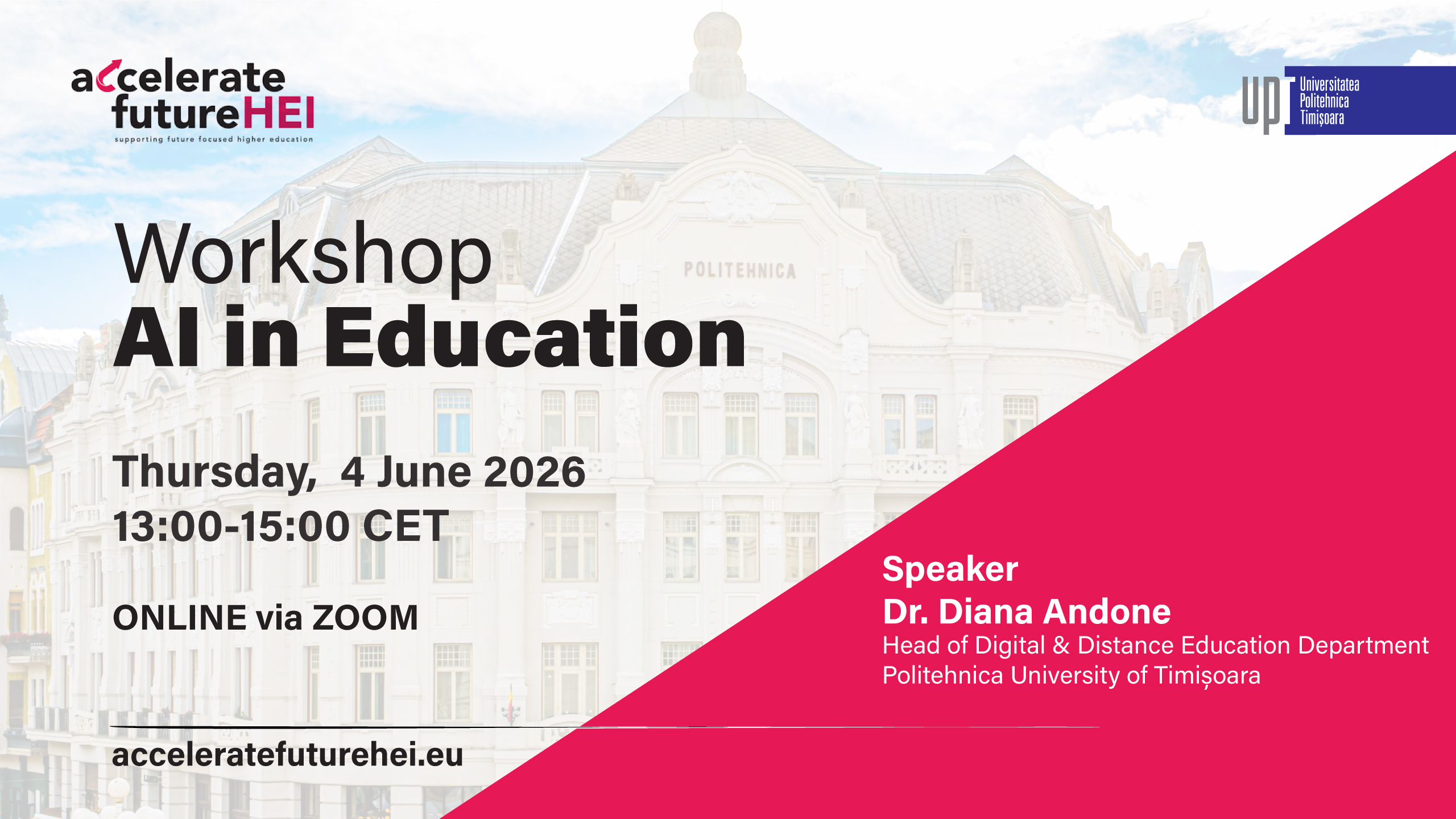 AI în Educație și Cercetare – Serie de Webinarii gratuite, organizate în cadrul proiectului HEI Accelerate