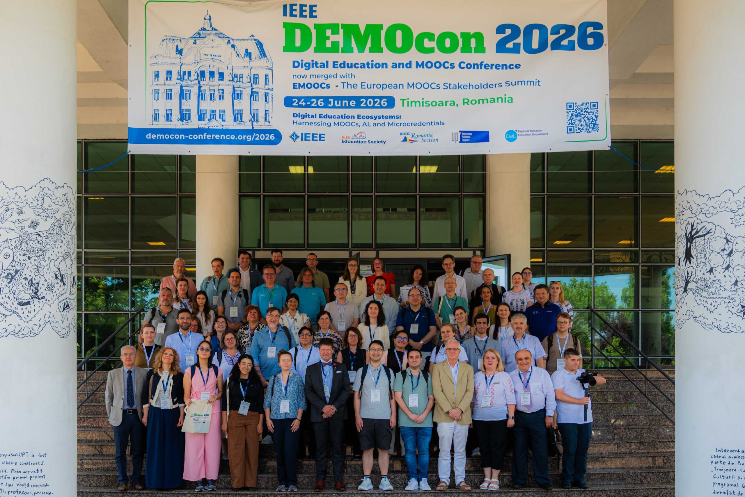 IEEE DEMOcon 2026 at the Politehnica University Timișoara: five days of Summer School and the IEEE DEMOcon 2026 Digital Education and MOOCs International Conference, held for the first time at the Politehnica University of Timișoara: 5 days, with over 110 participants from 23 countries IEEE DEMOcon 2026 at the Politehnica University Timișoara: five days of Summer School and the IEEE DEMOcon 2026 Digital Education and MOOCs International Conference, held for the first time at the Politehnica University of Timișoara: 5 days, with over 110 participants from 23 countries